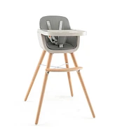 Gouun 3-in-1 Convertible Wooden High Chair with Cushion