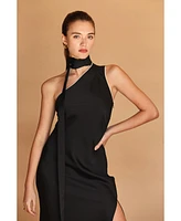 Crescent Women's Bonnie One Shoulder Scarf Dress