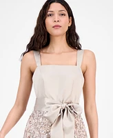Tahari Asl Women's Satin & Soutache Sequin Midi Dress