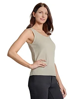 Jones New York Petite Ribbed Scoop-Neck Tank Top
