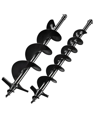 Yescom 4" 6" Earth Auger Bit Kit Bulb Planter Tool for Planting Flower Fence Post Spiral Hole Digger Gardening Project