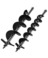 Yescom 4" 6" Earth Auger Bit Kit Bulb Planter Tool for Planting Flower Fence Post Spiral Hole Digger Gardening Project