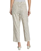 Jones New York Petite Printed Pull-On Cropped Pants