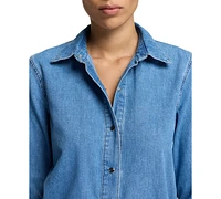 7 For All Mankind Women's Cotton Chambray Shirt
