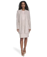 Calvin Klein Petite Tweed Open-Front Topper Jacket