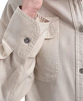 Dkny Jeans Women's Cropped Flap-Pocket Shirt