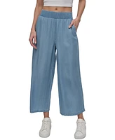 Dkny Jeans Women's Pull-On Wide-Leg Ankle Pants