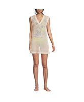 Lands' End Women's Open Knit Cover-up Dress