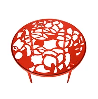 Devon Tree Design Glass Top Aluminum Base Indoor Outdoor Bistro Dining Table