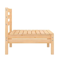 Patio Middle Sofas 2 pcs Solid Wood Pine