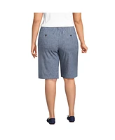 Lands' End Plus Size Classic 12" Chambray Shorts