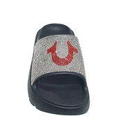 True Religion Ladies Stallion Rhinestone Logo Sandal
