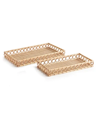 Ninette Rectangular Decorative Trays Set of 2