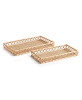 Ninette Rectangular Decorative Trays Set of 2