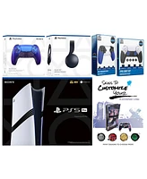 Sony Playstation 5 Pro Bundle with Black Pulse Headset, Extra Volcanic Red Controller, Trigger Stop Kit, Fps Grip Kit and MightySkins Decal Voucher Pl