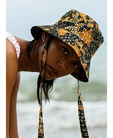 Jasmine Chinoiserie Batik Hat In Brown and Black