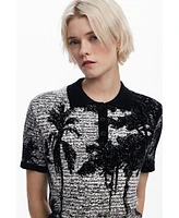 Desigual Women's T-shirt designed by Mr. Christian Lacroix