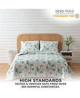 Linery & Co. Coastal Microfiber Quilt Set With Shams