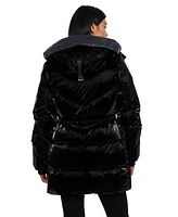 Pajar Women's Estelle Mixed Chevron Quilted Puffer with Detachable Hood
