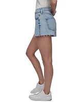 Dkny Jeans Women's Mid-Rise Split-Side Denim Shorts
