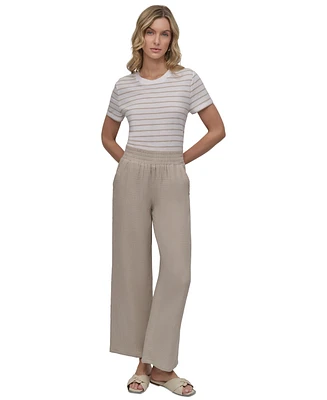 Dkny Jeans Women's High-Rise Gauze Straight-Leg Pants