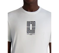 Karl Lagerfeld Paris Men's Line-Graphic Logo T-Shirt