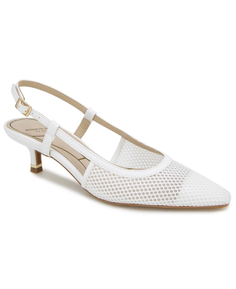 Kenneth Cole New York Women's Martha Mesh Kitten Heel Pumps