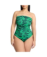 Eloquii Plus Size Green Zebra Stripe Suit