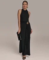 Donna Karan New York Women's Cowl-Neck Sleeveless Gown
