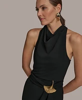 Donna Karan New York Women's Cowl-Neck Sleeveless Gown