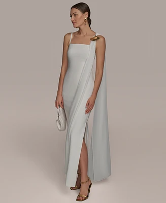 Donna Karan New York Women's Straight-Neck Chiffon-Sash Gown