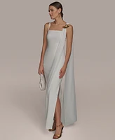 Donna Karan New York Women's Straight-Neck Chiffon-Sash Gown