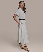 Donna Karan New York Women's Belted Cotton Shirtdress