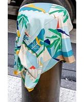 Jessie Zhao New York Double Sided Wool Silk Scarf Of Tropical Breeze