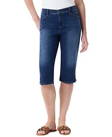 Gloria Vanderbilt Petite Dalia Seamed Straight-Leg Denim Skimmer Jeans