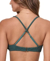 Andie Women's The Valencia Convertible-Strap Textured Weave Bikini Top