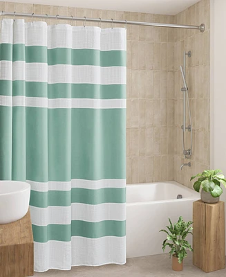 Madison Park Spa Waffle 3M-Scotchgard Shower Curtain, 72" x