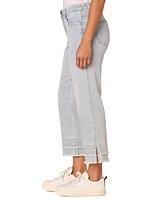 Democracy Petite Triple-Seam-Cuff Kick-Flare Denim Jeans