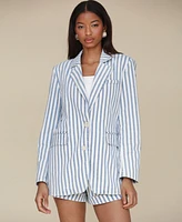 Avec Les Filles Women's Oversized Striped Blazer