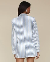 Avec Les Filles Women's Oversized Striped Blazer