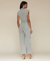 Avec Les Filles Women's Cotton Carpenter Jumpsuit