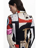 Desigual Women's T-shirt designed by Mr. Christian Lacroix