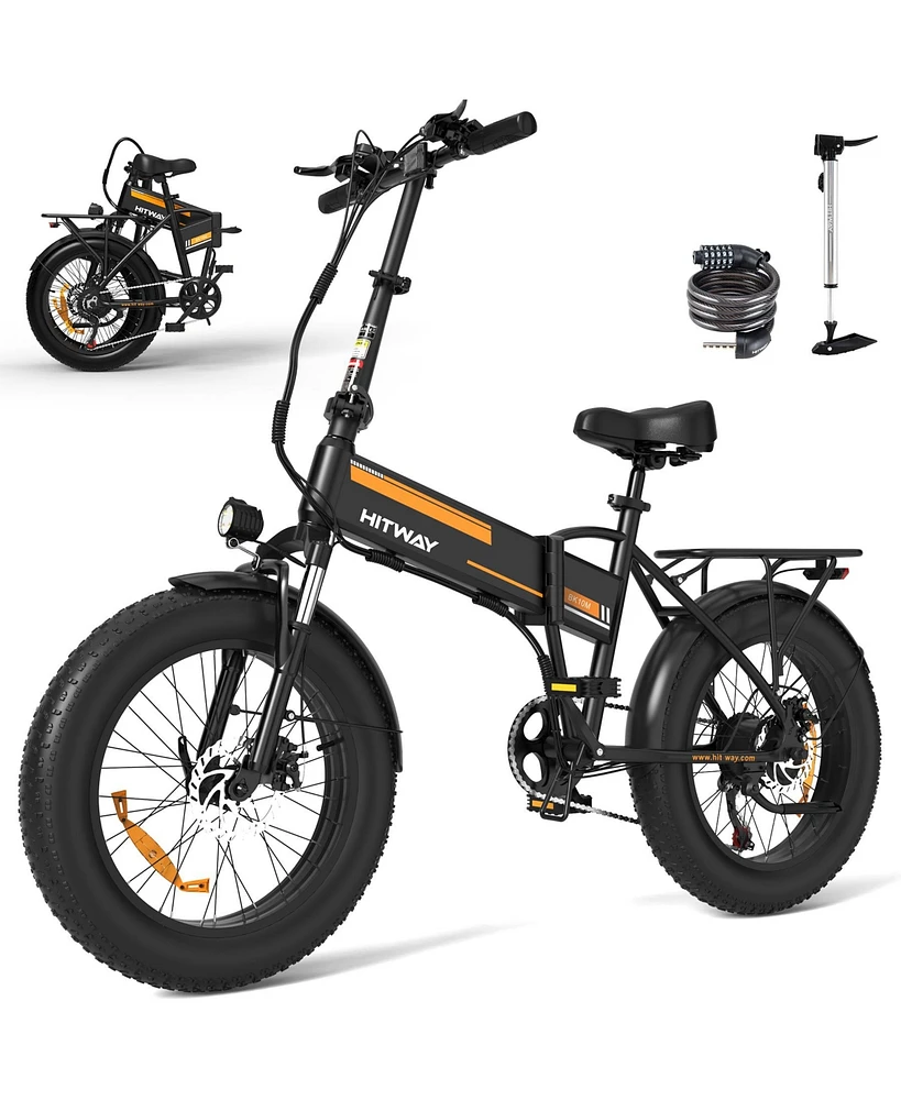 Electric Bike for Adults 20" x4.0 Fat Tire Electric Bicycle with 750W Motor, Foldable Ebkie with 48V 12AH Removable Battery E Bike Long Range 20-55mil