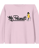 Hormel Foods Men's Planters Mr. Peanut Adult Pink Crew Neck Sweatshirt-3XL