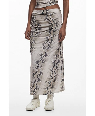 Desigual Women's Draped animal skirt