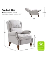 Alvin Traditional Manual recliner With Wingback