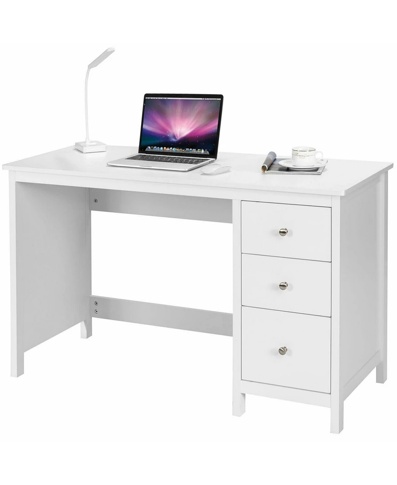 3-Drawer Home Office Study Computer Desk with Spacious Desktop