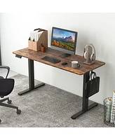 55 x 24 Inches Sit Stand Home Office Desk with 3 Memory Height Settings