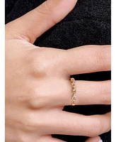 Devata Cable Link Ring in 14K Gold, Size 9, approx. 1.8 grams.