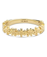 Devata Daisy Flower Ring in 14K Gold, Size 5, approx. 2.2 grams
